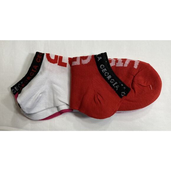 Georgia Bulldogs Socks 2-3Packs Ankle Socks, Women's 9-11, NCAA - Picture 3 of 9